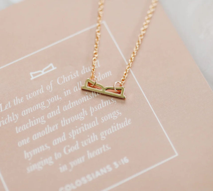 Christian Necklace - Dwell Necklace - Christian Jewelry - Christian Gift - Christian Apparel - Necklace - 18k Gold Necklace