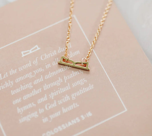 Christian Necklace - Dwell Necklace - Christian Jewelry - Christian Gift - Christian Apparel - Necklace - 18k Gold Necklace