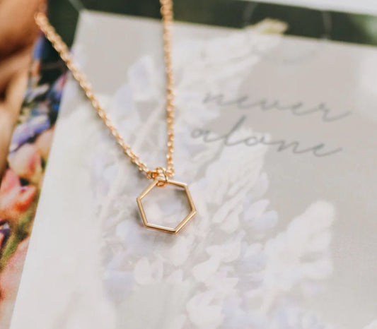Christian Necklace - Never Alone Necklace - Christian Jewelry - Christian Gift - Christian Apparel - Necklace - 18k Gold Necklace