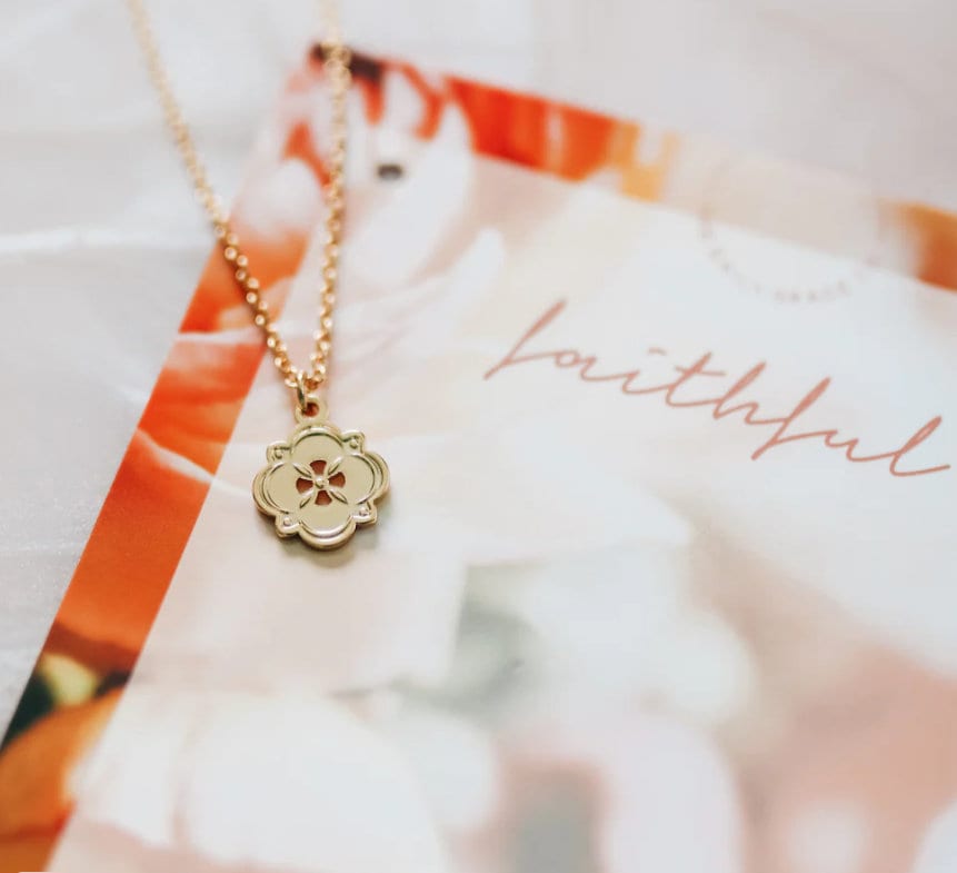 Christian Necklace - Faithful Necklace - Christian Jewelry - Christian Gift - Christian Apparel - Necklace - 18k Gold Necklace