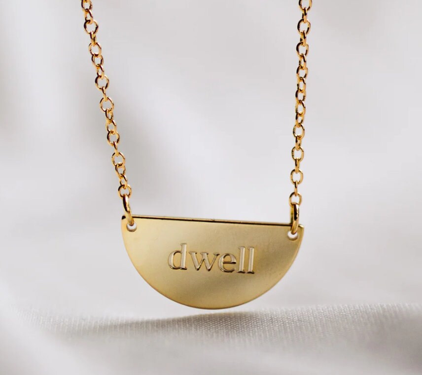 Christian Necklace - Crescent Dwell Necklace - Christian Jewelry - Christian Gift - Christian Apparel - Necklace - 18k Gold Necklace