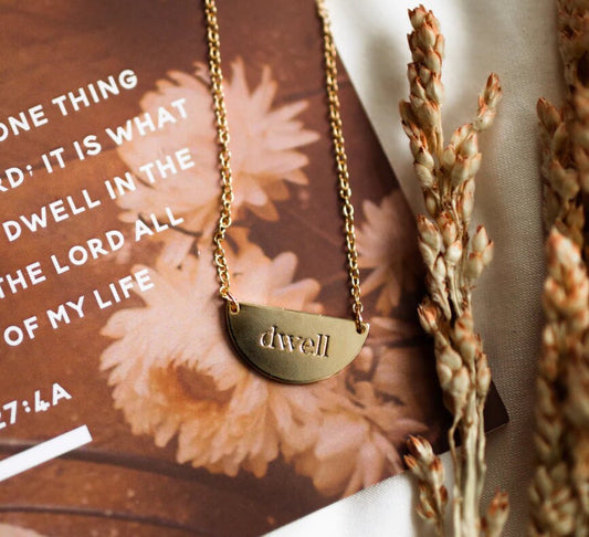 Christian Necklace - Crescent Dwell Necklace - Christian Jewelry - Christian Gift - Christian Apparel - Necklace - 18k Gold Necklace