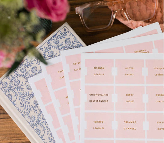 Christian Bible Tabs - Spanish Blush Bible Tabs - Matte Bible Tabs - Christian Gift - Bible Accessories - Spanish Bible Tabs