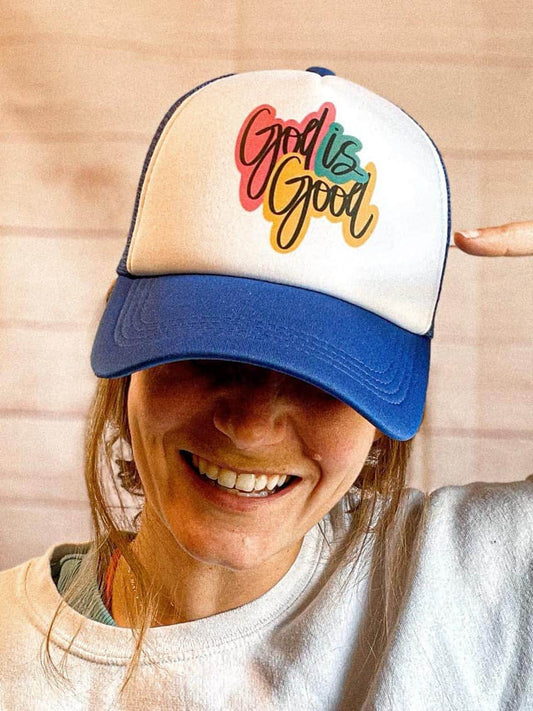 Christian Foam Trucker Hat, God Is Good Trucker Hat, Foam Mesh Cap, Jesus Trucker Hat, Trucker Hat, Christian Gift, Religious Hat