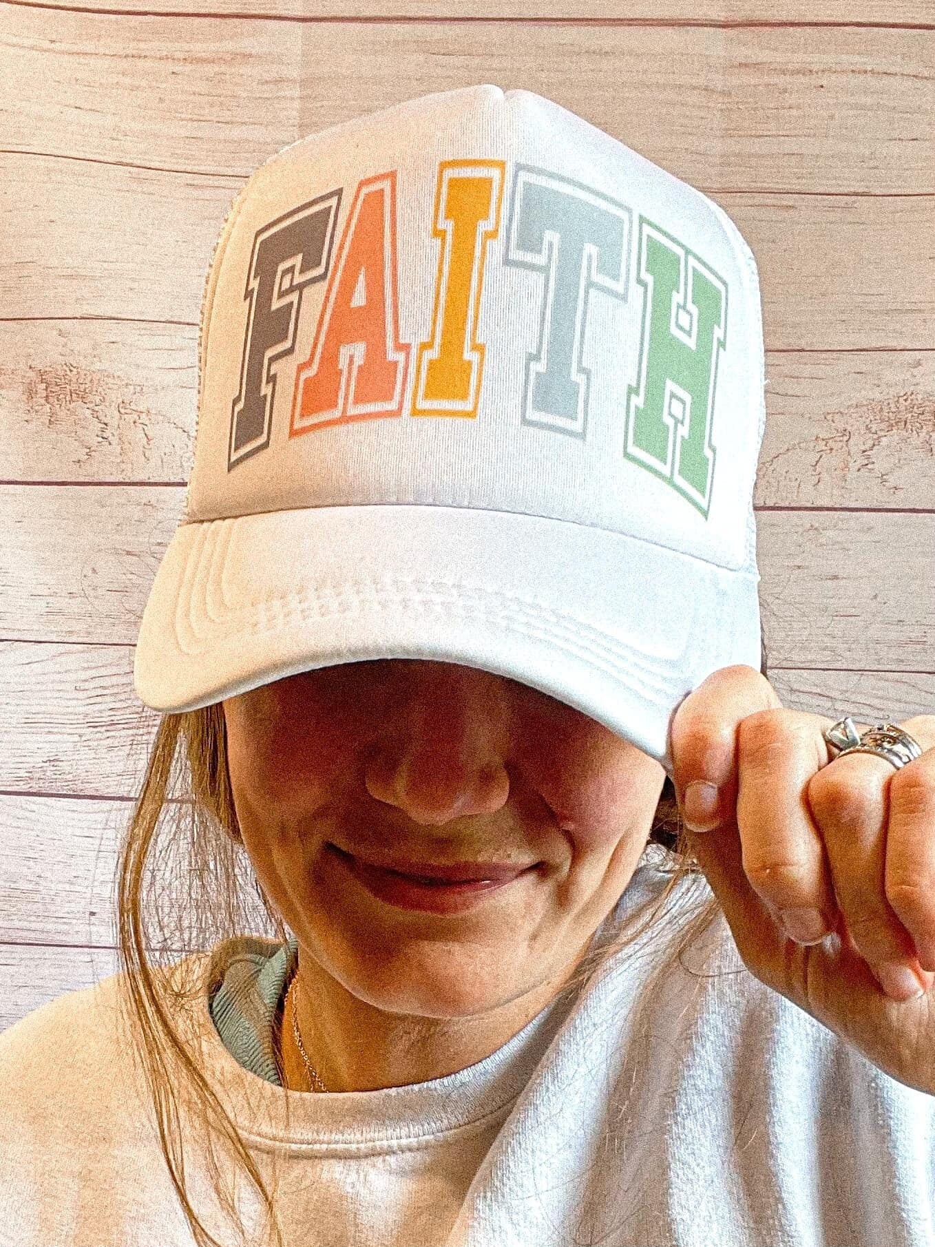 Christian Foam Trucker Hat, FAITH Trucker Hat, Foam Mesh Cap, Jesus Trucker Hat, Trucker Hat, Christian Gift, Religious Hat. Faith Hat