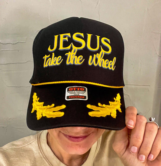Christian Foam Trucker Hat, Jesus Take The Wheel Trucker Hat, Otto Hat, Jesus Trucker Hat, Trucker Hat, Christian Gift, Religious Hat