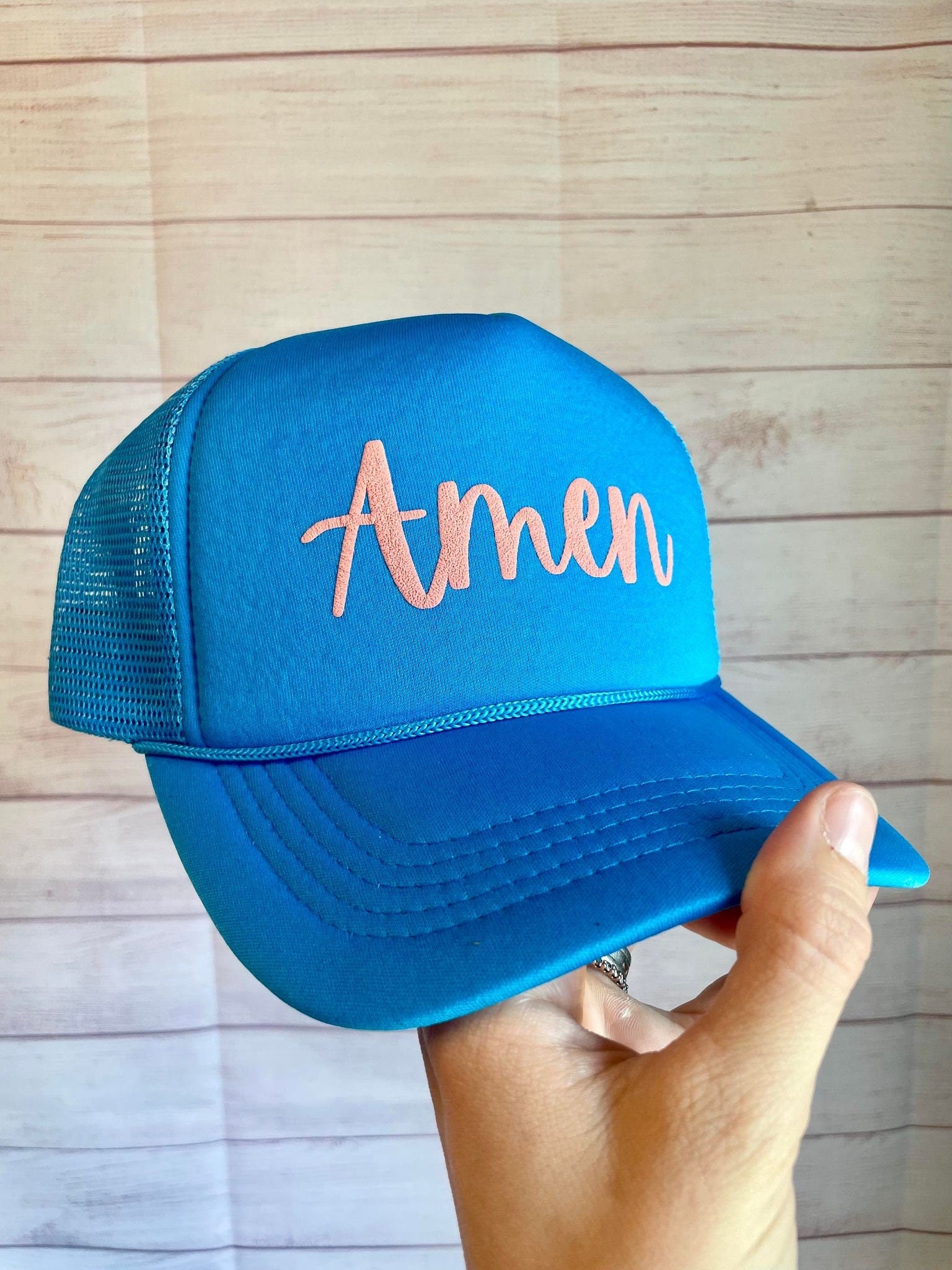 Christian Foam Trucker Hat, Amen Trucker Hat, Foam Mesh Cap, Jesus Trucker Hat, Foam Trucker Hat, Christian Gift, Religious Hat
