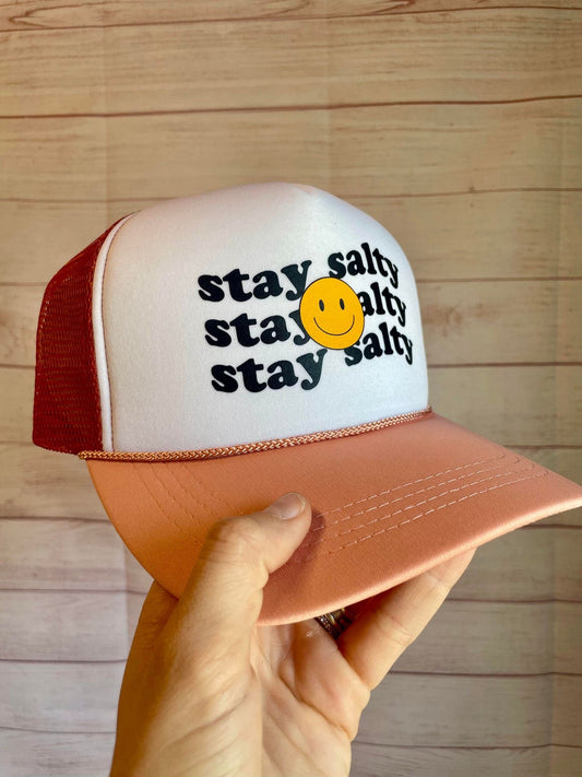 Christian Foam Trucker Hat, Stay Salty Trucker Hat, Foam Mesh Cap, Jesus Trucker Hat, Foam Trucker Hat, Christian Gift, Religious Hat