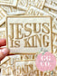 Jesus Is King Patch, Christian Hat Patch, Embroidered Patch, Trucker Hat Patch, Iron On, Trendy Hat Patch, Jesus Patch.