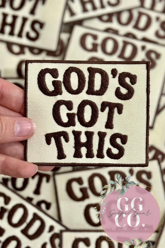 God’s Got This Patch, Christian Hat Patch, Embroidered Patch, Trucker Hat Patch, Iron On, Trendy Hat Patch, Jesus Patch.