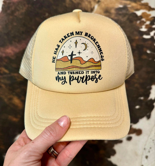 Christian Foam Trucker Hat, My Purpose Trucker Hat, Foam Mesh Cap, Jesus Trucker Hat, Trucker Hat, Christian Gift, Religious Hat