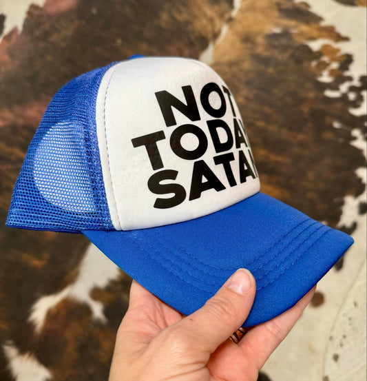 Christian Foam Trucker Hat, Not Today Satan Trucker Hat, Foam Mesh Cap, Jesus Trucker Hat, Trucker Hat, Christian Gift, Religious Hat