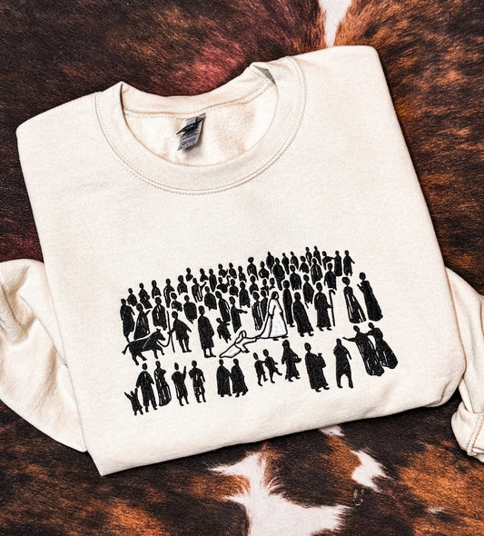 Embroidered Pullover, The Hem Of His Garment Pullover, Christian Sweatshirt, Embroidered Jesus Pullover, Christian Pullover, Christian Gift