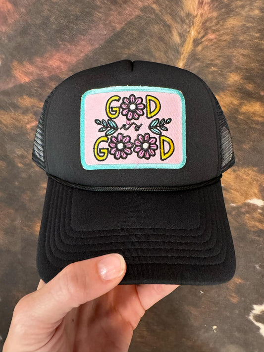 Christian Foam Trucker Hat, God Is Good Hat, Embroidered Patch Hat, Trucker Hat, Patch Trucker Hat, Christian Gift, Embroidered Patch