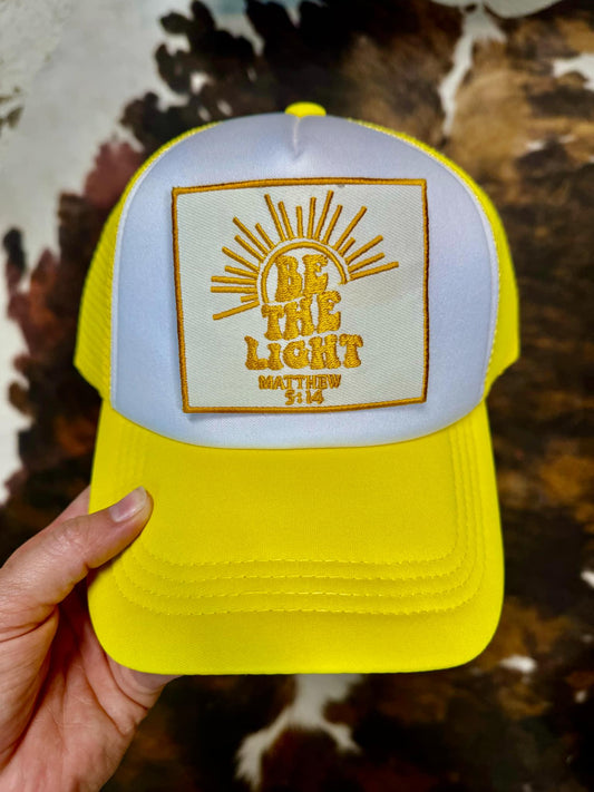 Christian Foam Trucker Hat, Be The Light Truker Hat, Embroidered Patch Hat, Trucker Hat, Patch Trucker Hat, Christian Gift, Embroidered Hat