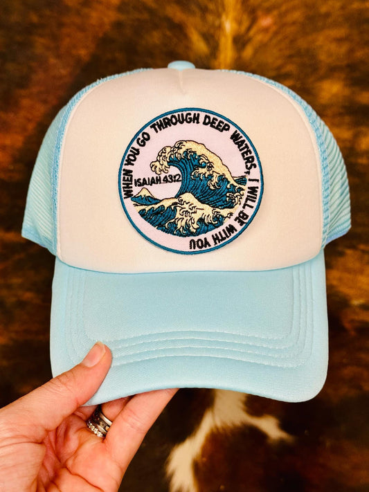 Christian Foam Trucker Hat, I Will Be With You Hat, Embroidered Patch Hat, Trucker Hat, Patch Trucker Hat, Christian Gift, Embroidered Hat