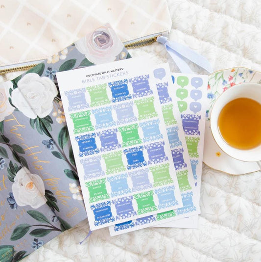 Christian Bible Tabs -Floral Bible Tab Stickers - Christian Gift - Books Of The Bible Tabs - Bible Accessories - Bible Tabs - Stickers