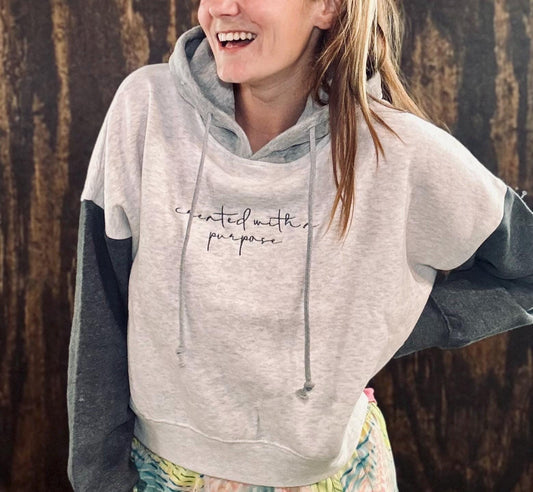 Embroidered Pullover, Created With A Purpose Pullover, Christian Sweatshirt, Embroidered Jesus Pullover, Christian Pullover, Christian Gift