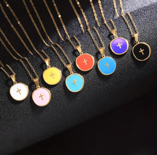 Cross Circle Necklace - Christian Jewelry - Christian Gift - Christian Apparel - Necklace - Cross Necklace - Christian Gift