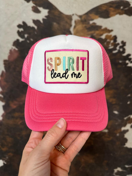 Christian Foam Trucker Hat, Spirit Lead Me Hat, Embroidered Patch Hat, Trucker Hat, Patch Trucker Hat, Christian Gift, Embroidered Hat