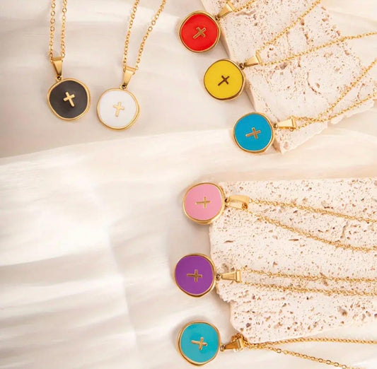 Cross Circle Necklace - Christian Jewelry - Christian Gift - Christian Apparel - Necklace - Cross Necklace - Christian Gift