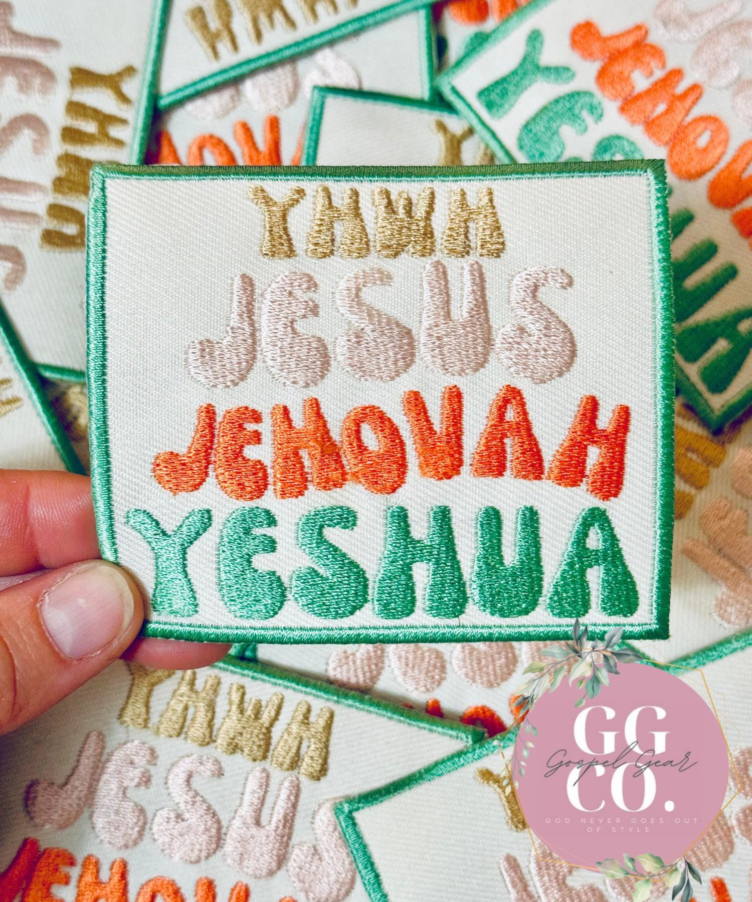 YHWH Jesus Jehovah Yeshua Patch, Christian Hat Patch, Embroidered Patc ...