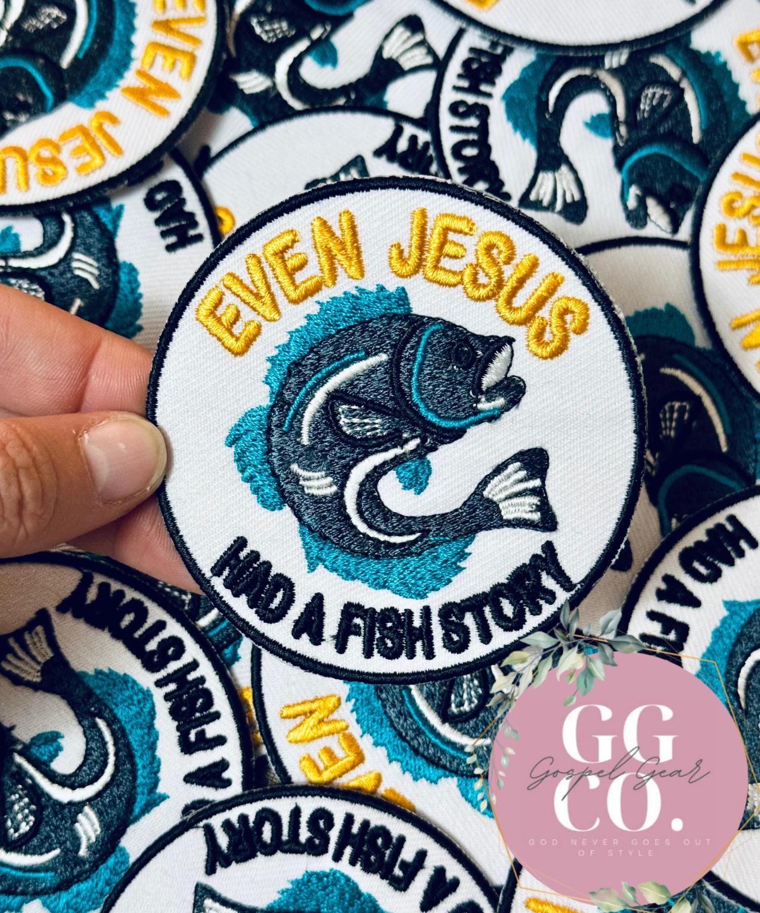 Even Jesus Had A Fish Story Patch, Christian Hat Patch, Embroidered Pa ...