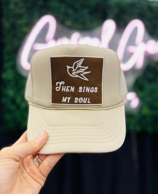 Christian Foam Trucker Hat, Then Sings My Soul Trucker Hat, Embroidered Patch Hat, Trucker Hat, Patch Trucker Hat, Christian Gift