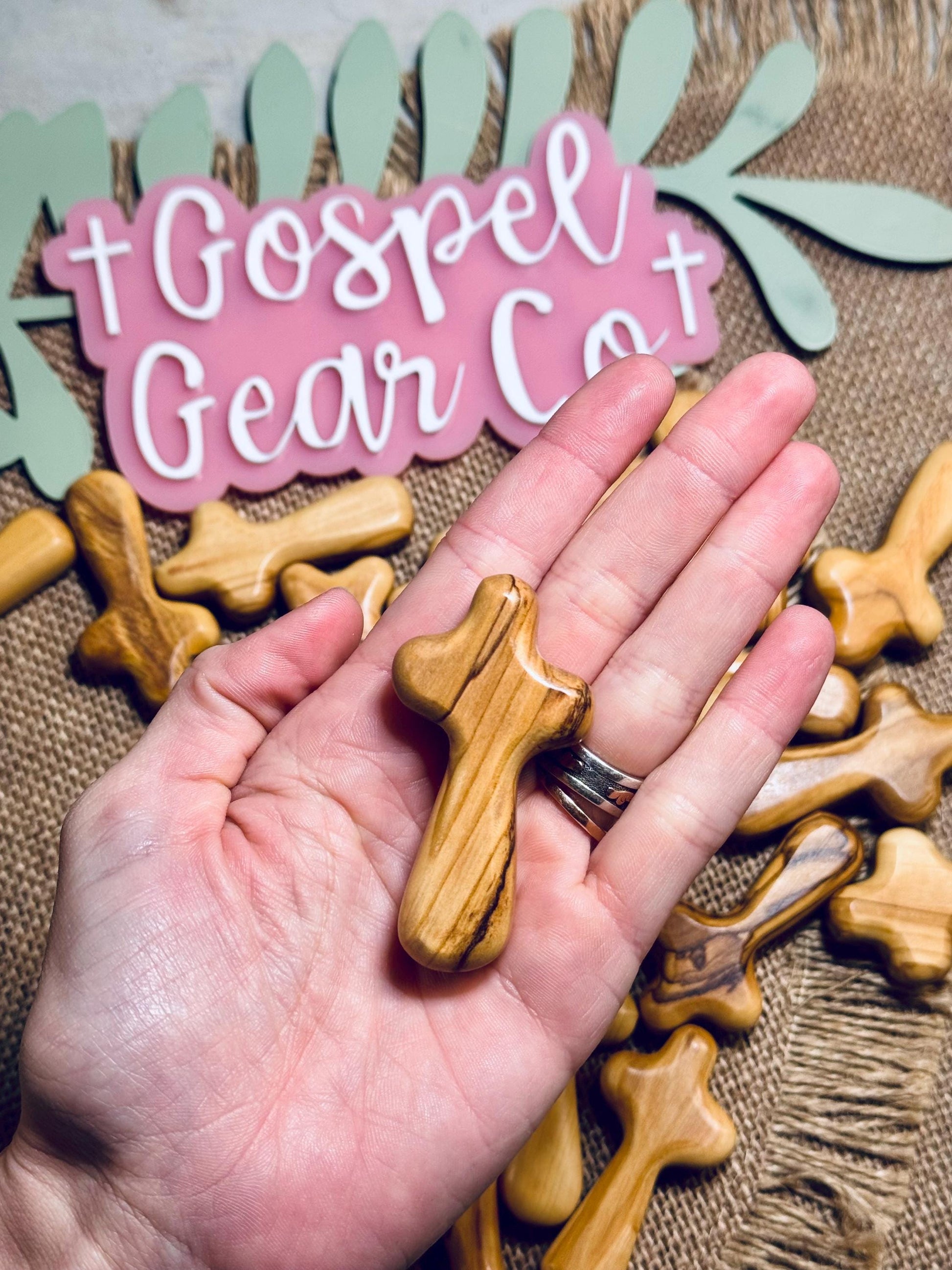 Olive Wood Comfort Cross, Christian Comfort Cross, Handmade Cross, Handheld Cross, Christian Gift, Church Accessories, Wooden Cross, Olive