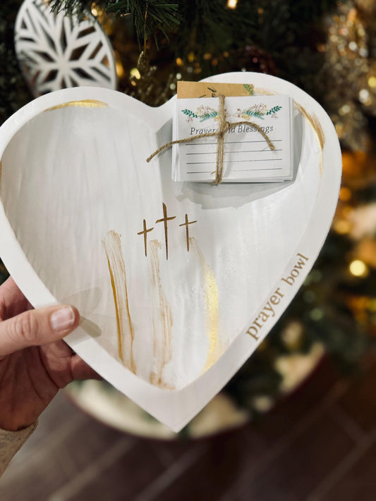 Prayer Bowl, Wooden Prayer Bowl With Prayer Cards, Blessing Bowl, Christian Home Decor, Wooden Blessing Bowl, Christian Prayer Bowl, Gift