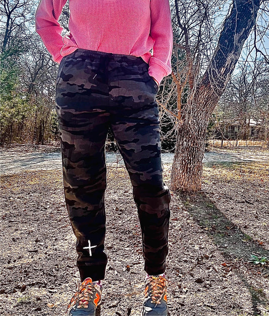 Christian Sweatpants - Cross Camo Sweats - Christian Sweats - Jesus Sweats - Christian Apparel - Christian Gift - Christian Joggers