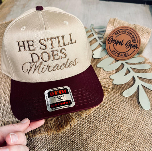 He Does Miracles Hat, Embroidered Hat, Embroidered Christian Hat, Christian Hat, Dad Hat, Christian Gift, Embroidered Hat, Vintage Hat, Gift
