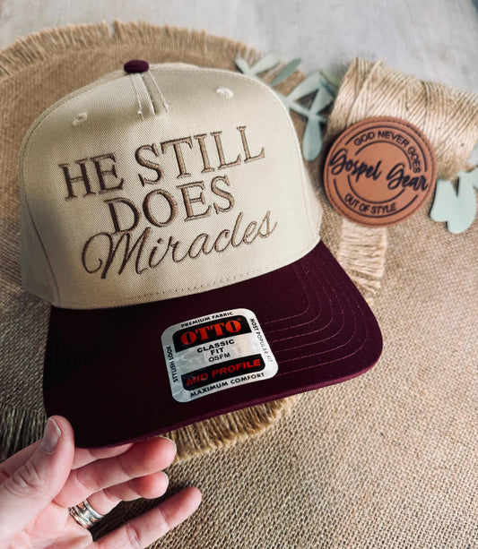 He Does Miracles Hat, Embroidered Hat, Embroidered Christian Hat, Christian Hat, Dad Hat, Christian Gift, Embroidered Hat, Vintage Hat, Gift