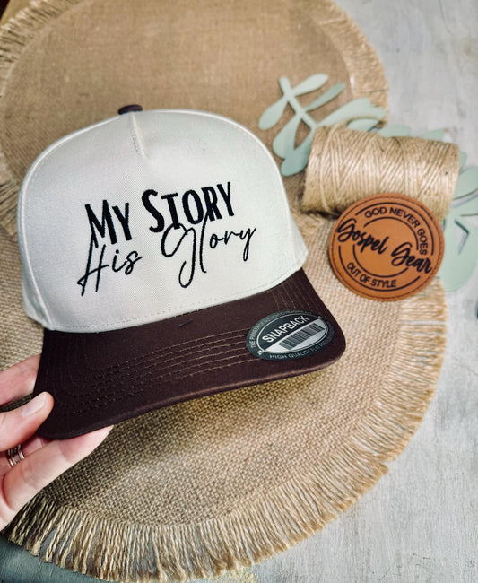 Christian Embroidered Hat, My Story His Glory Hat, Vintage Hat, Jesus Hat, Dad Hat, Christian Gift, Embroidered Canvas Hat, Baseball Hat