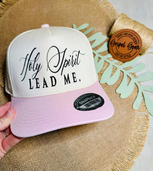 Christian Embroidered Hat, Holy Spirit Lead Me Hat, Vintage Hat, Jesus Hat, Dad Hat, Christian Gift, Embroidered Canvas Hat, Baseball Hat