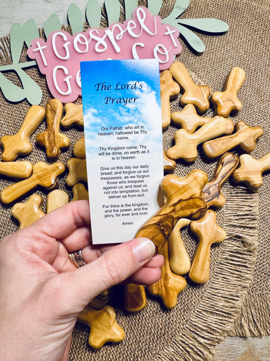 Olive Wood Comfort Cross, Christian Comfort Cross, Handmade Cross, Handheld Cross, Christian Gift, Church Accessories, Wooden Cross, Olive