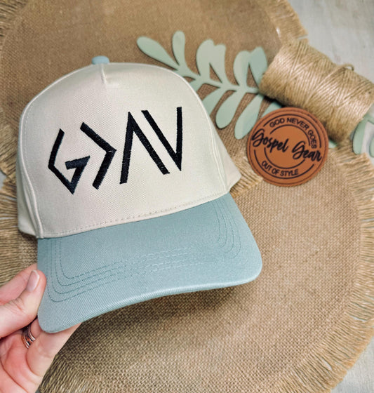 Christian Embroidered Hat, God Is Greater Than Highs And Lows Hat, Vintage Hat, Jesus Hat, Dad Hat, Christian Gift, Embroidered Canvas Hat