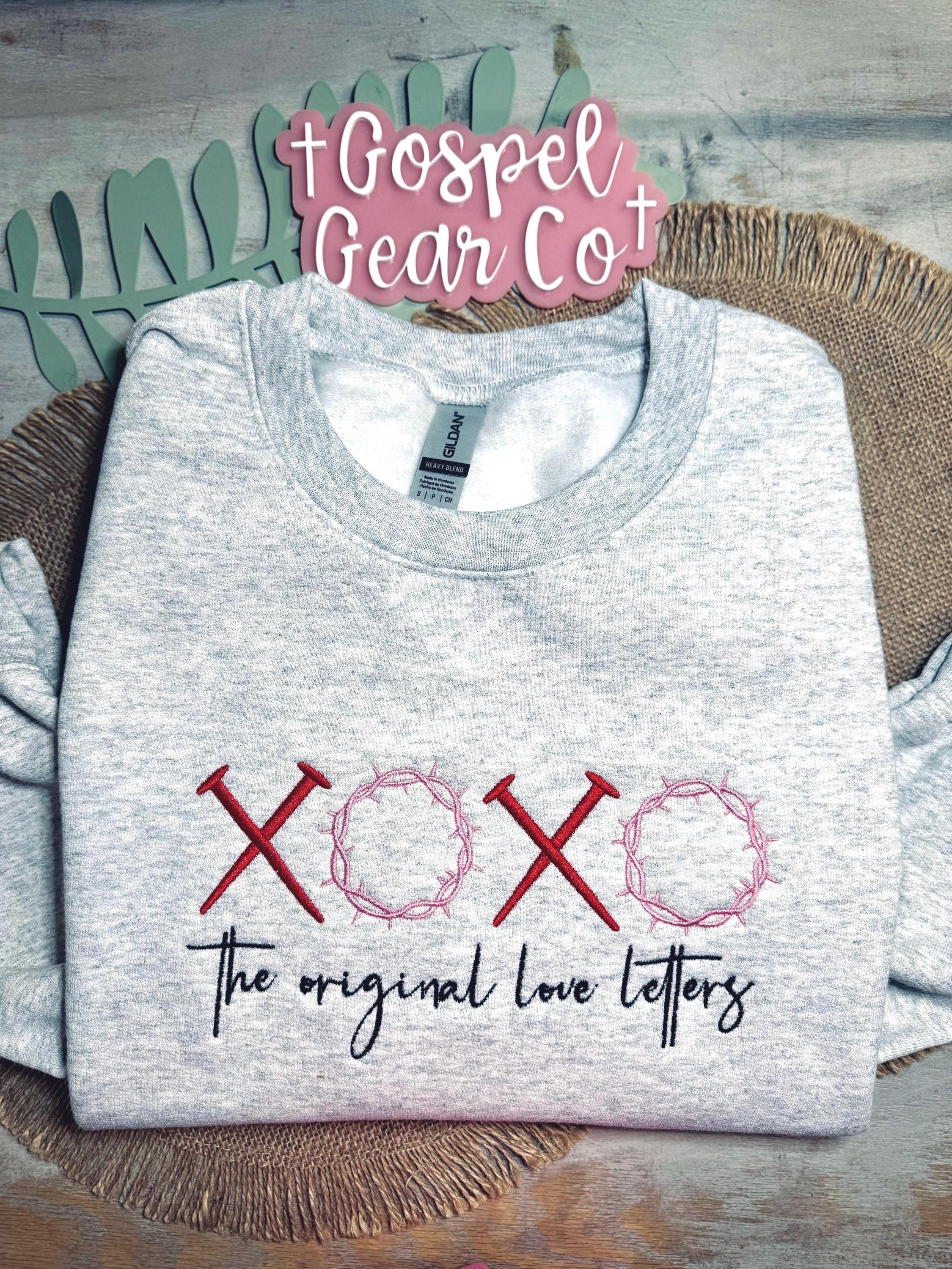 The Original Love Letters Embroidered Shirt, Christian Pullover, Embro ...