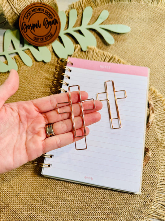 Large Cross Bookmark - Jumbo Cross Paperclips - Large Bible Bookmark - Jumbo Cross Page Marker - Bible Accessories - Paperclips - Christian