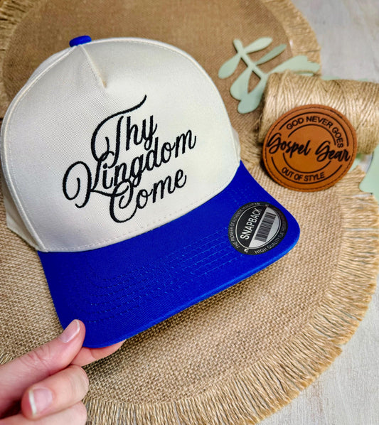 Christian Embroidered Hat, Thy Kingdom Come Hat, Vintage Hat, Jesus Hat, Dad Hat, Christian Gift, Embroidered Canvas Hat, Baseball Hat, Hat