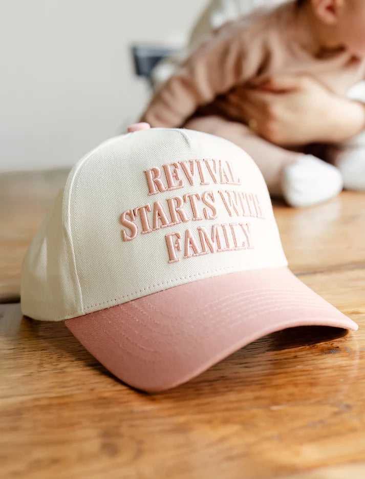 Revival Starts With Family Puff Embroidered Hat