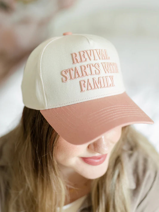 Revival Starts With Family Puff Embroidered Hat